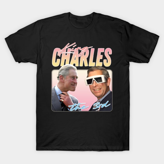 King Charles - Retro Aesthetic Fan Design T-Shirt by DankFutura